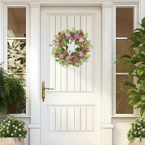 YNYLCHMX artificial wreath suitable for farmhouse decor year-round charm.