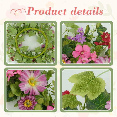 YNYLCHMX green wreath fits doors, windows, and walls for versatile decor.