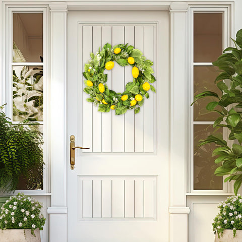 YNYLCHMX versatile wreath works on doors, walls, or windows.