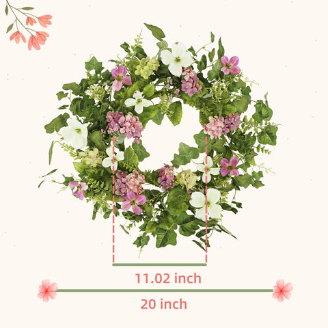 YNYLCHMX green eucalyptus leaves wreath for year‑round indoor and outdoor decor.