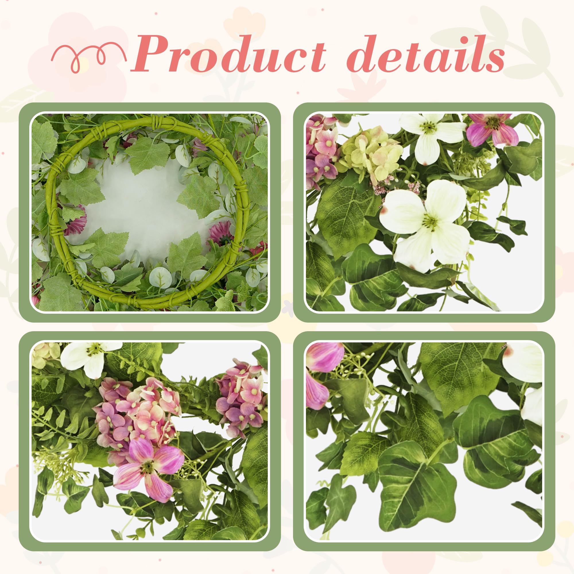 YNYLCHMX wreath for front doors and living rooms, versatile farmhouse charm.