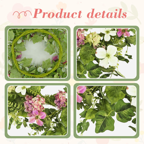 YNYLCHMX wreath for front doors and living rooms, versatile farmhouse charm.