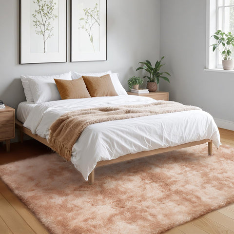 YOBATH rug non-slip backing keeps it in place on hard floors