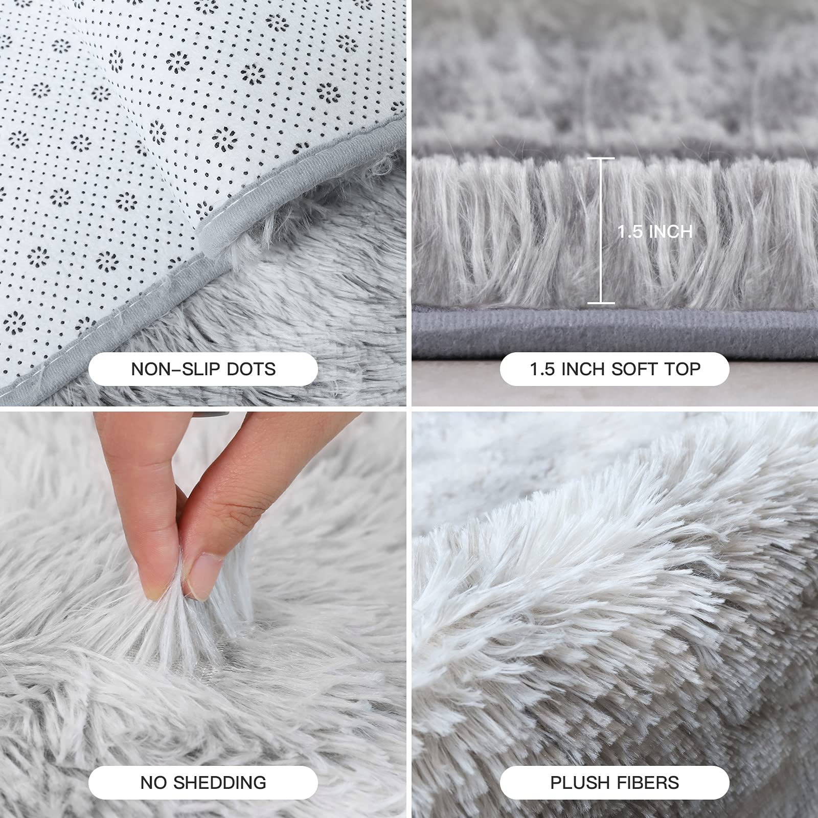 YOBATH vacuum-packaged rug arrives compact and unfolds to full fluff.