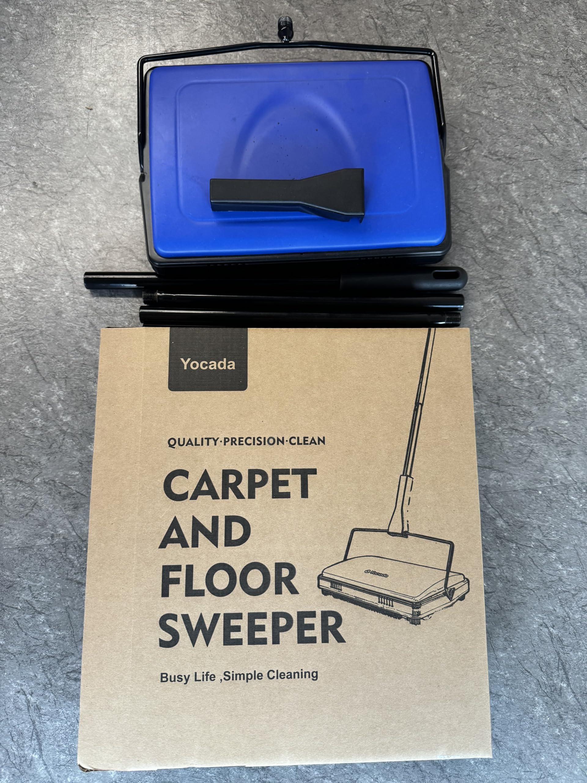 Yocada carpet sweeper compact footprint for easy storage