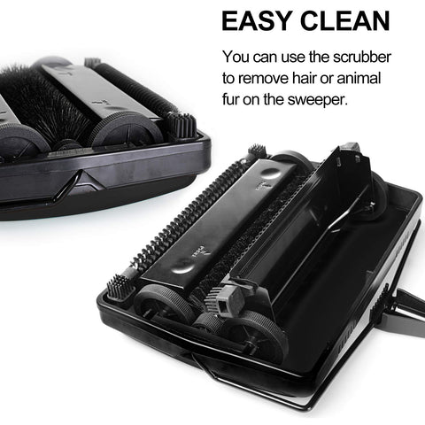Yocada carpet sweeper with ergonomic handle for comfortable use