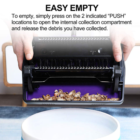 Yocada Carpet Sweeper is lightweight and portable for quick cleans.