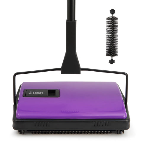 Yocada carpet sweeper manual assembly showing easy setup for quick cleaning