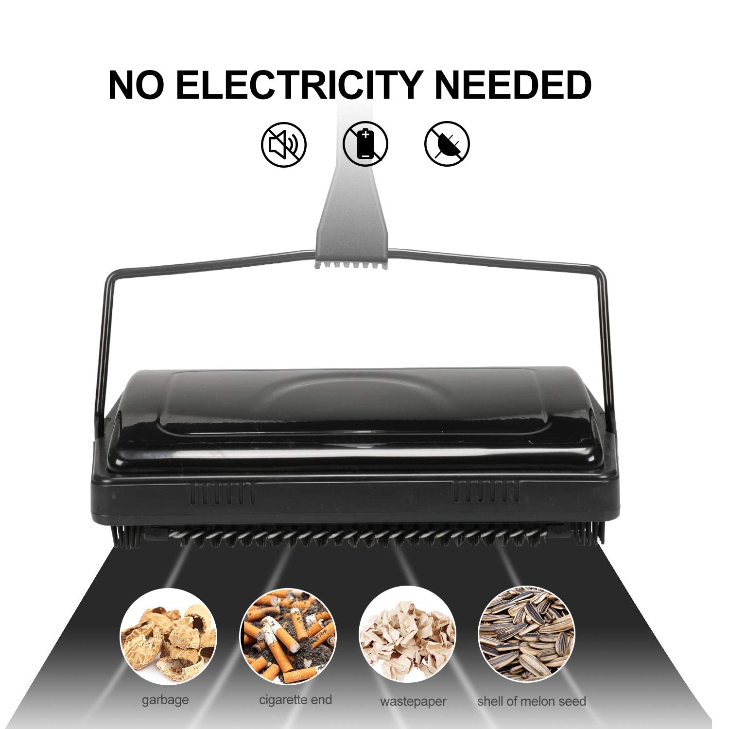 Yocada carpet sweeper cleans pet hair and debris efficiently