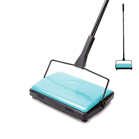 Yocada carpet sweeper cleaning undercoat rugs with no battery needed.