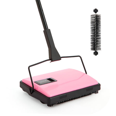 Yocada manual carpet sweeper assembly shown for quick setup.