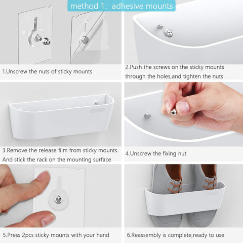 Yocice door shoe hangers fit over doors for compact storage.