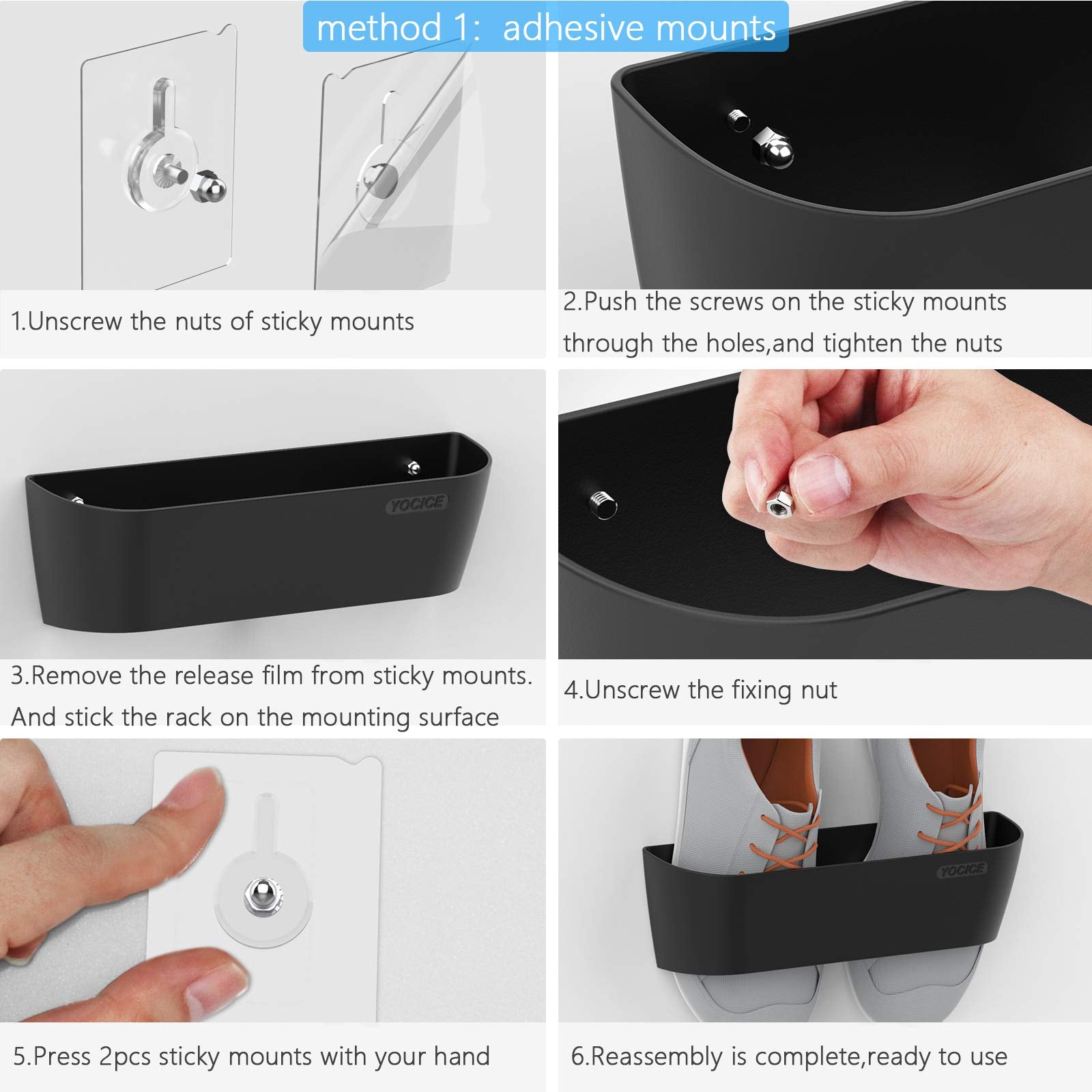 Yocice PC plastic shoes holder demonstrates lightweight design