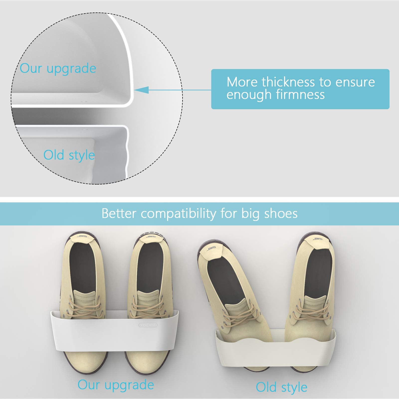 Yocice RV camper setup shows versatile shoe storage on the door.