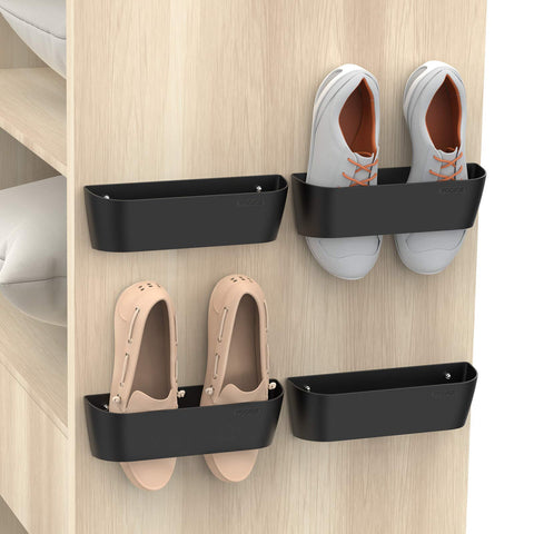 Yocice wall-mounted shoes rack 4-pack on door for organized entryway