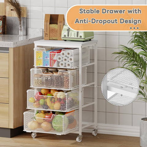 Yociyoga fruit and vegetable drawers keep produce neatly organized.