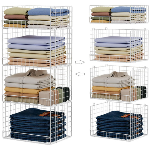 Yociyoga 4Tier front view shows easy access and organized closet space.