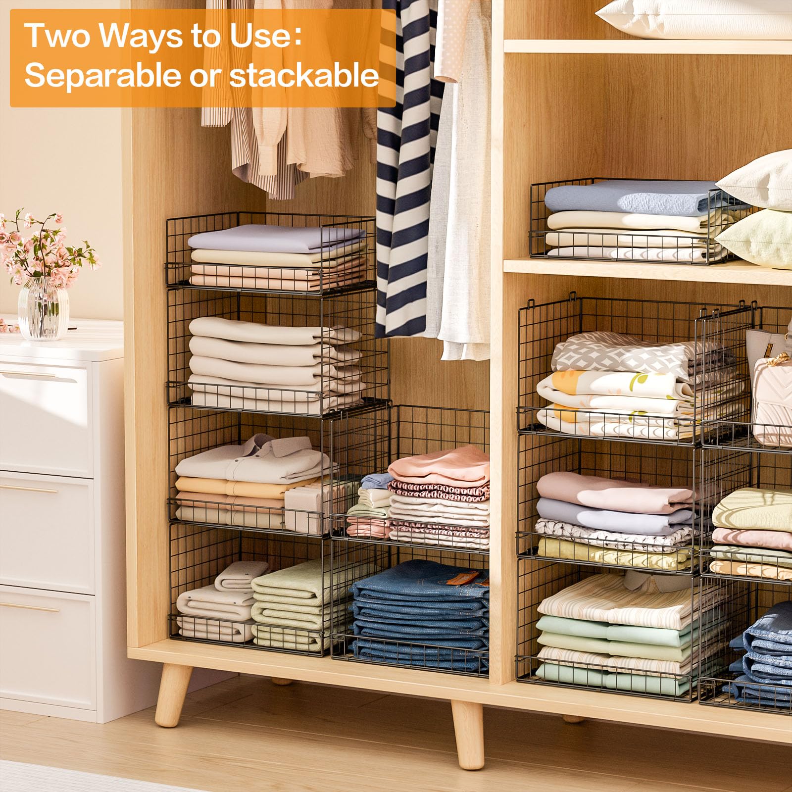 Yociyoga clear-view bins help quickly locate items at a glance