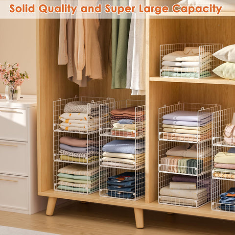 Yociyoga closet organizers foldable baskets saving space when not in use