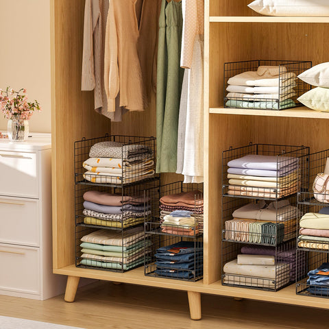 Yociyoga Easy-assembly closet organizers offer tool-free setup for busy mornings.