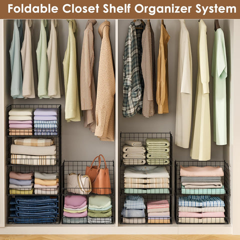 Yociyoga easy assembly closet organizer with foldable design.