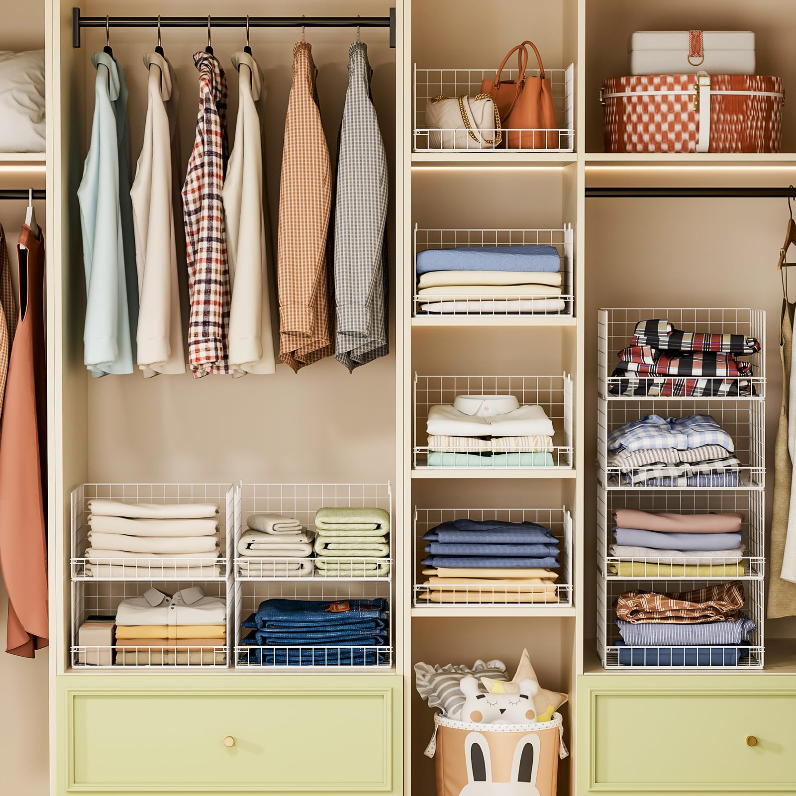 Yociyoga easy-assembly closet organizers with clear setup instructions