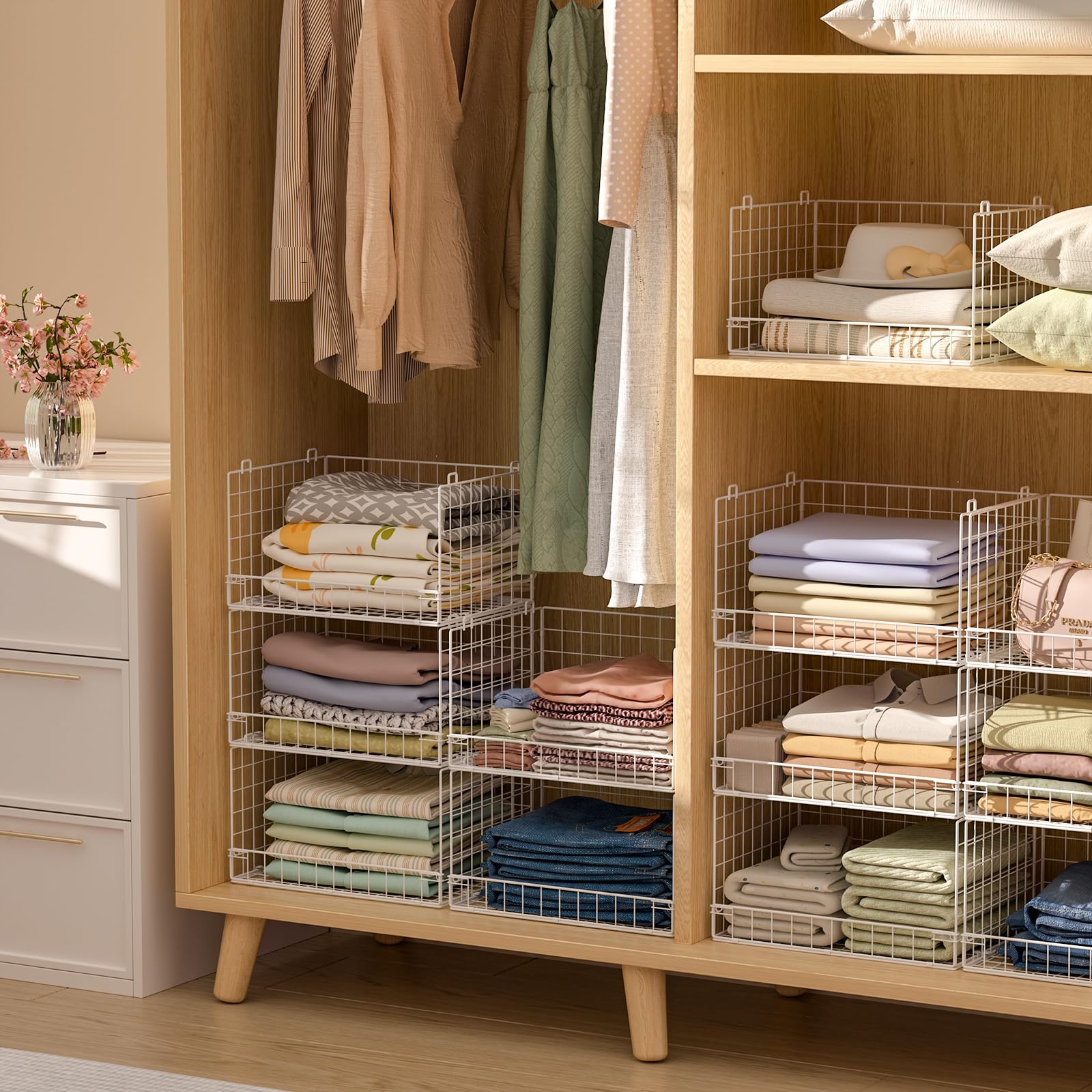 Yociyoga iron mesh bin keeps items organized with sturdy breathability