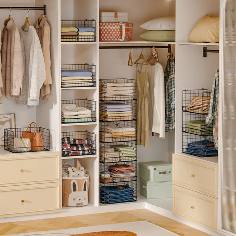 Compact 15.7 x 11.8 x 8.7 inch units fit most wardrobes and maximize space.