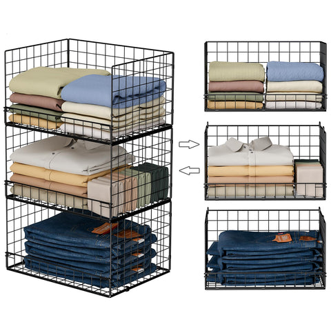 Yociyoga wide-mouth closet organizer offers easy access for bulky garments.