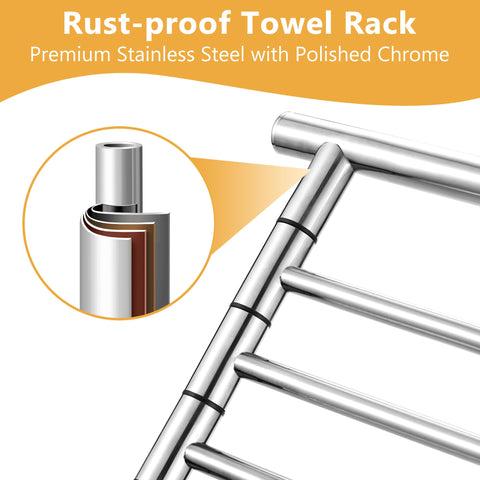 YOFOVI chrome-finished stainless steel towel rack resistant to rust