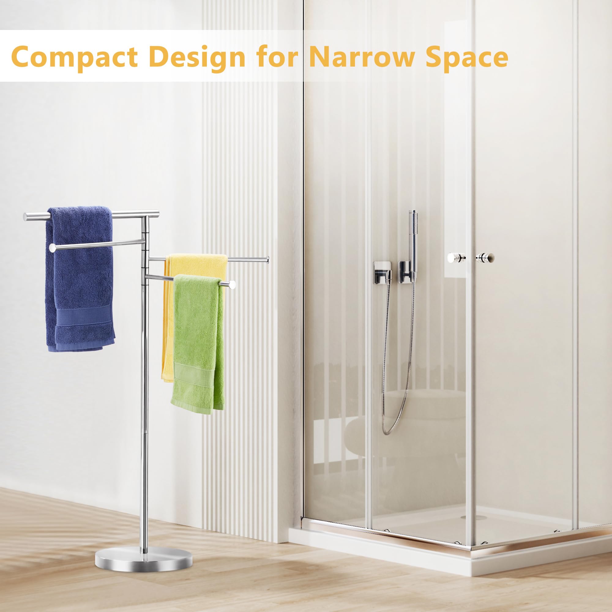 YOFOVI easy-assembly towel rack setup without tools