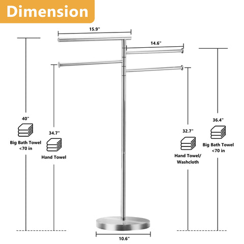 YOFOVI space-saving freestanding rack fitting narrow spaces