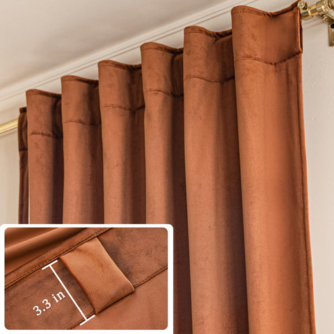 YOFUN burnt orange panels bring warm privacy and style.
