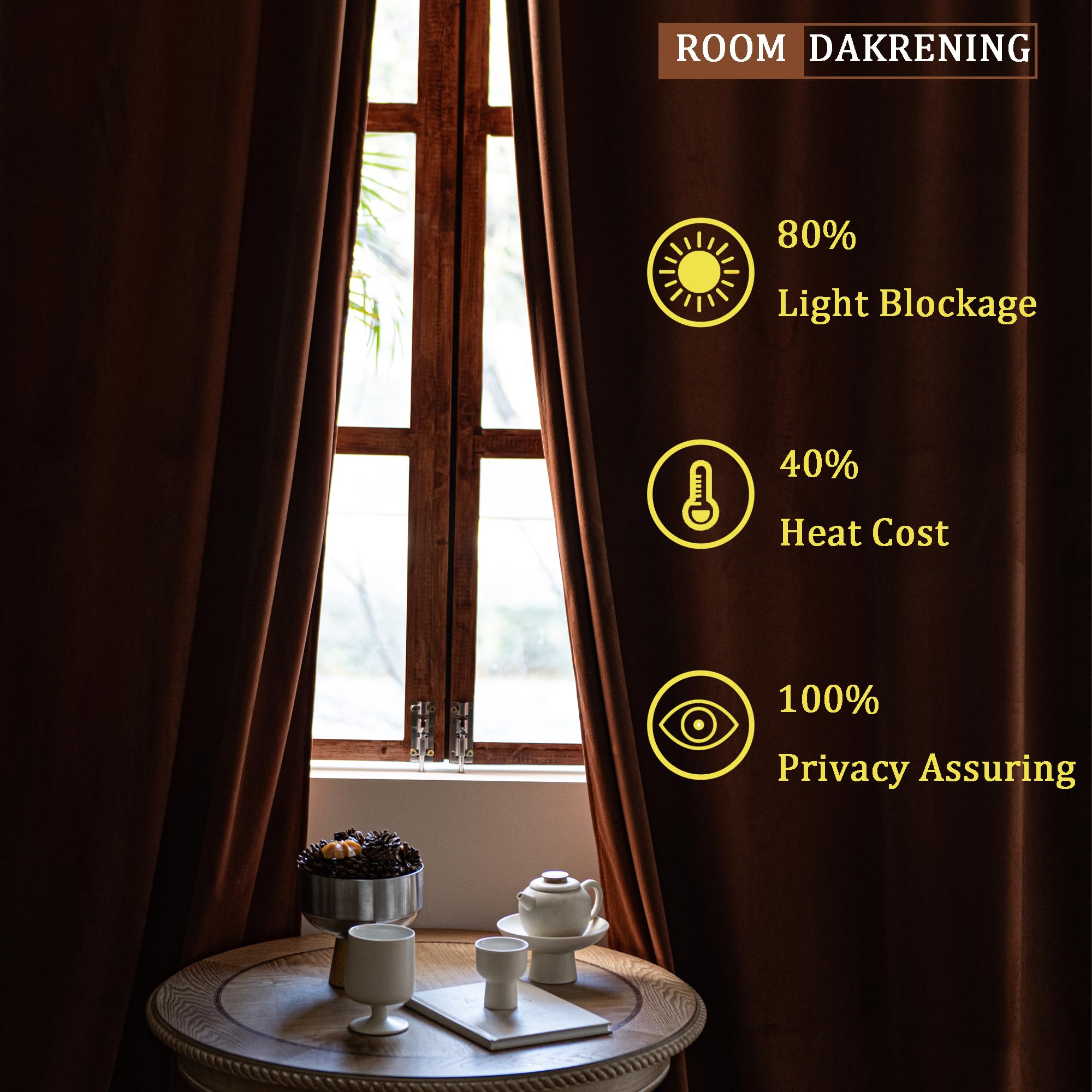 YOFUN machine-washable drapes offer easy maintenance.