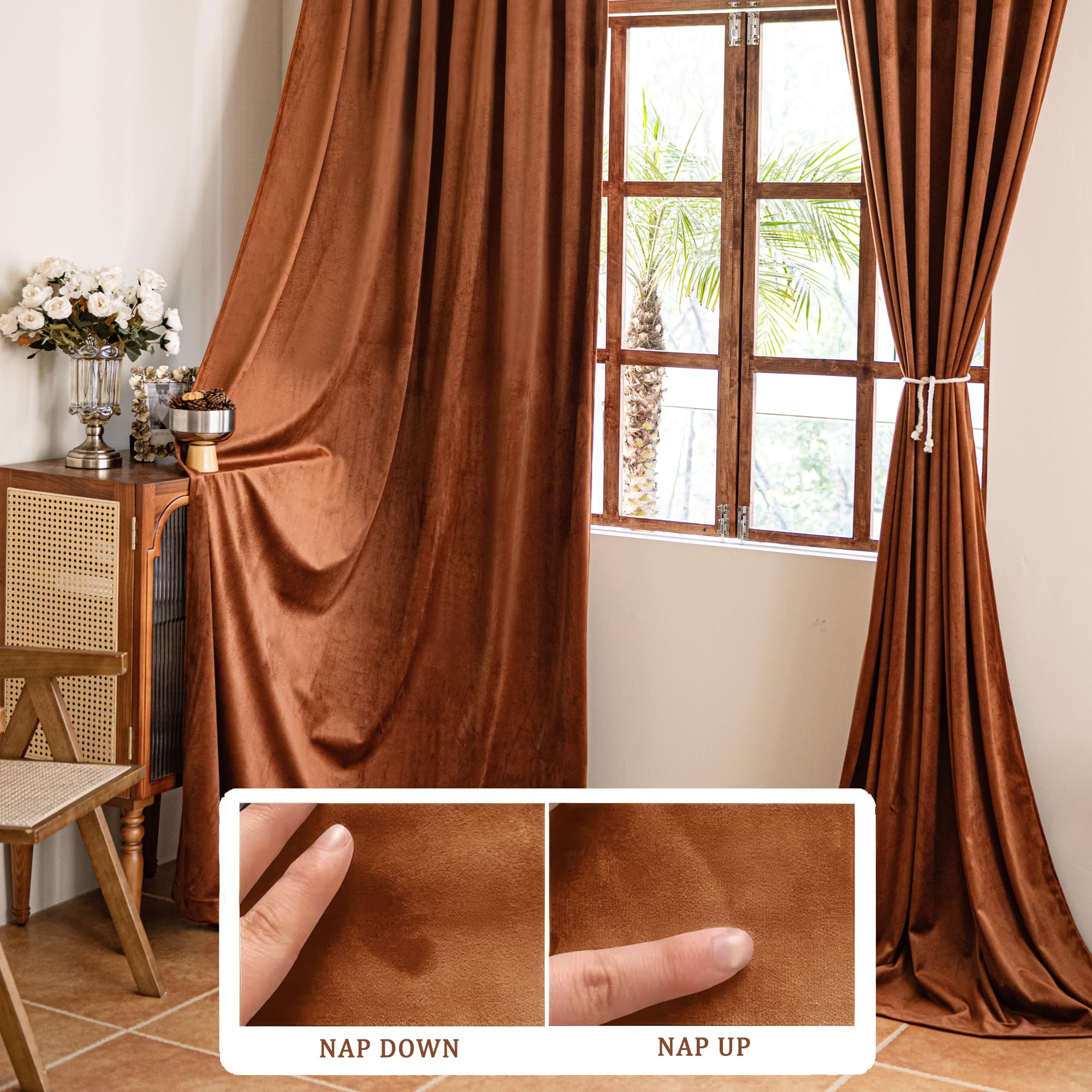 YOFUN thermal insulated curtains demonstrate light blocking capability.