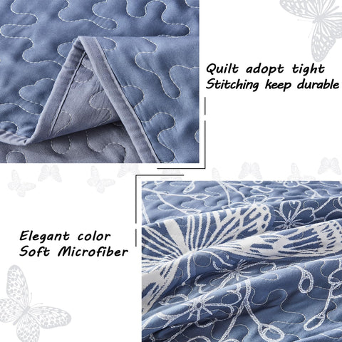 Yogeneg quilt draped on a bed highlights versatile all-season comfort.