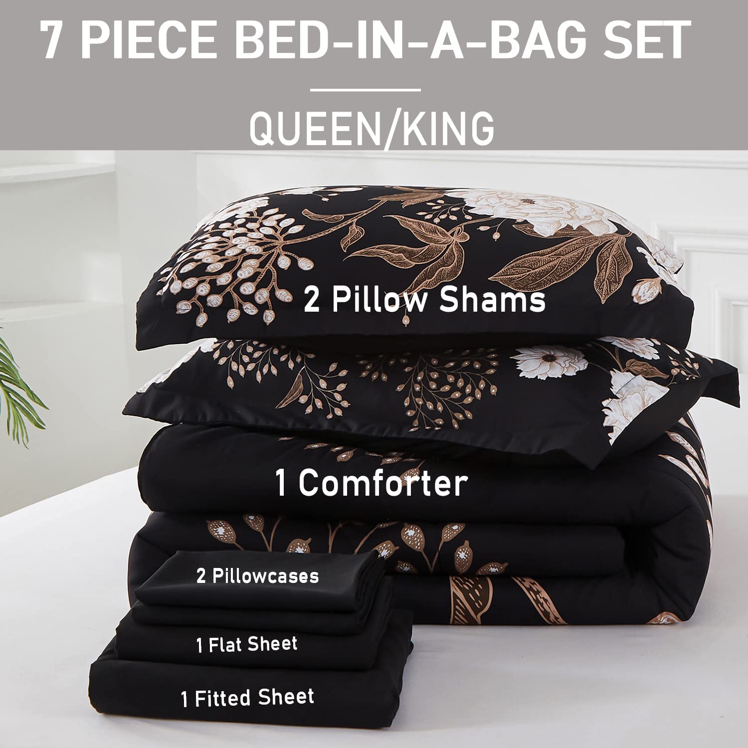 Yogeneg reversible design for queen bed with two looks in one ensemble