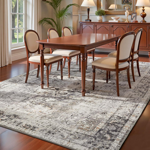 YOH Boho washable rug charcoal faux-wool texture close-up shows softness
