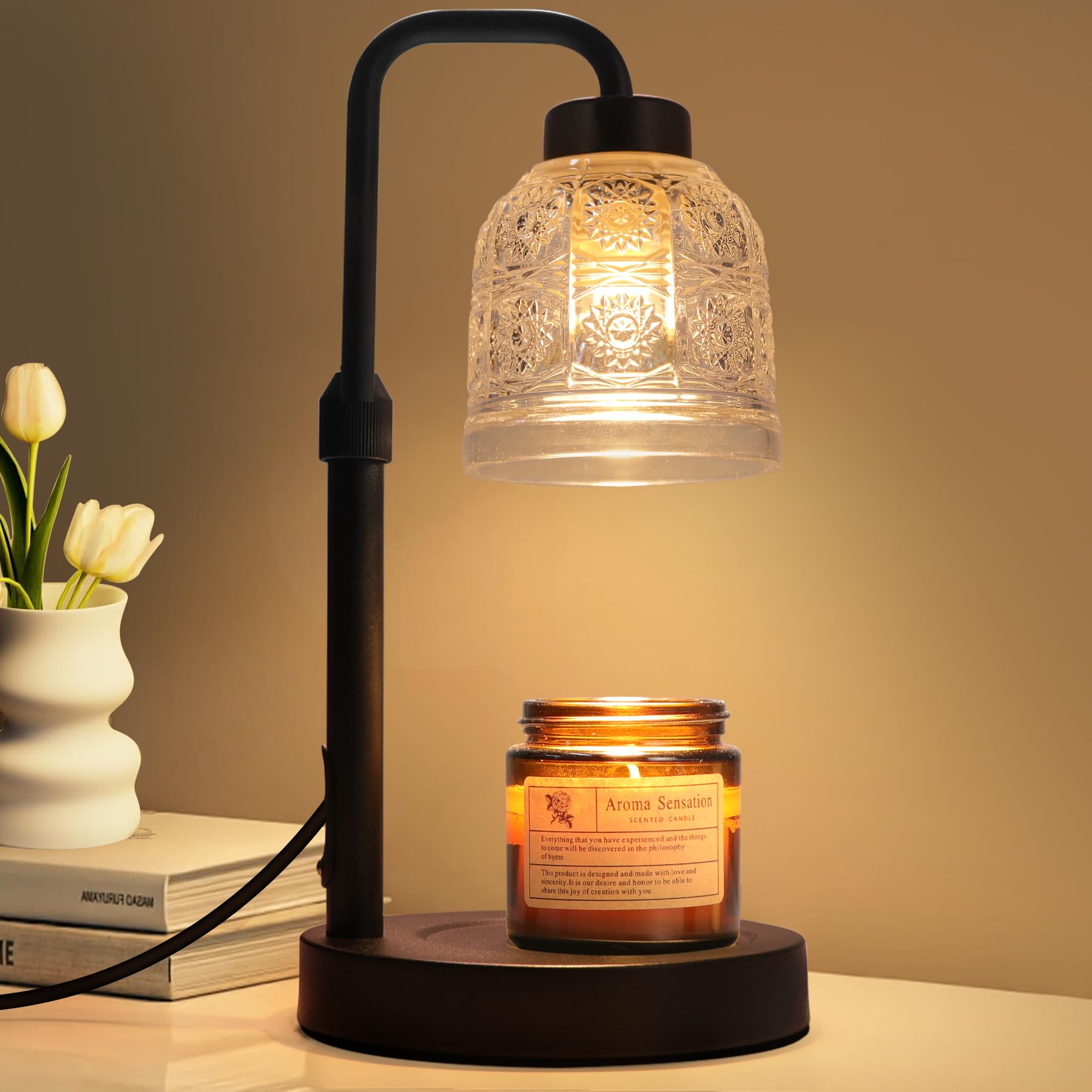 Yohonk Candle Warmer Lamp base design for stable, flameless melting.