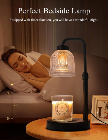 Yohonk Candle Warmer Lamp top-down heat melts wax evenly without flame.