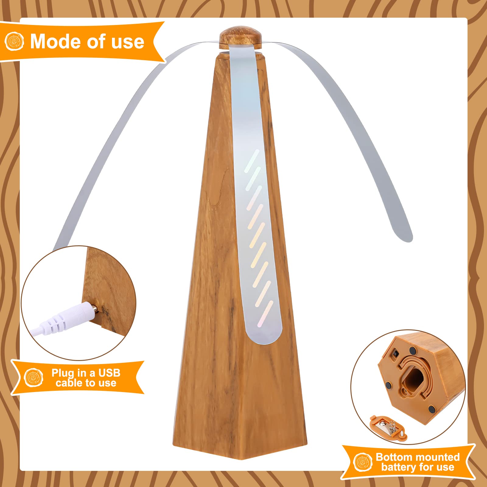 Yoiemivy fly fan with hanging hook for tables or overhead use.