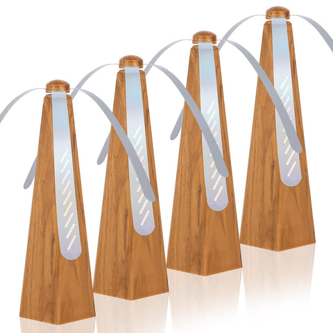 Yoiemivy portable fly fan on wood grain table protecting meals outdoors.