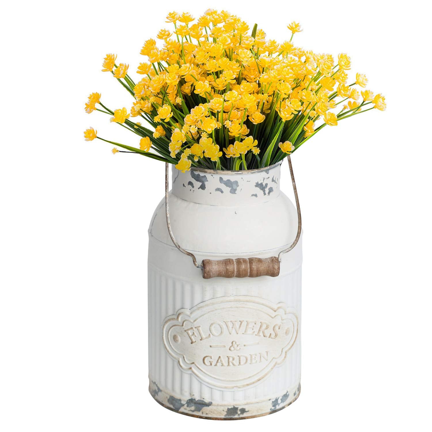 Yoillione Milk Jug Vase garden setup for DIY centerpieces.