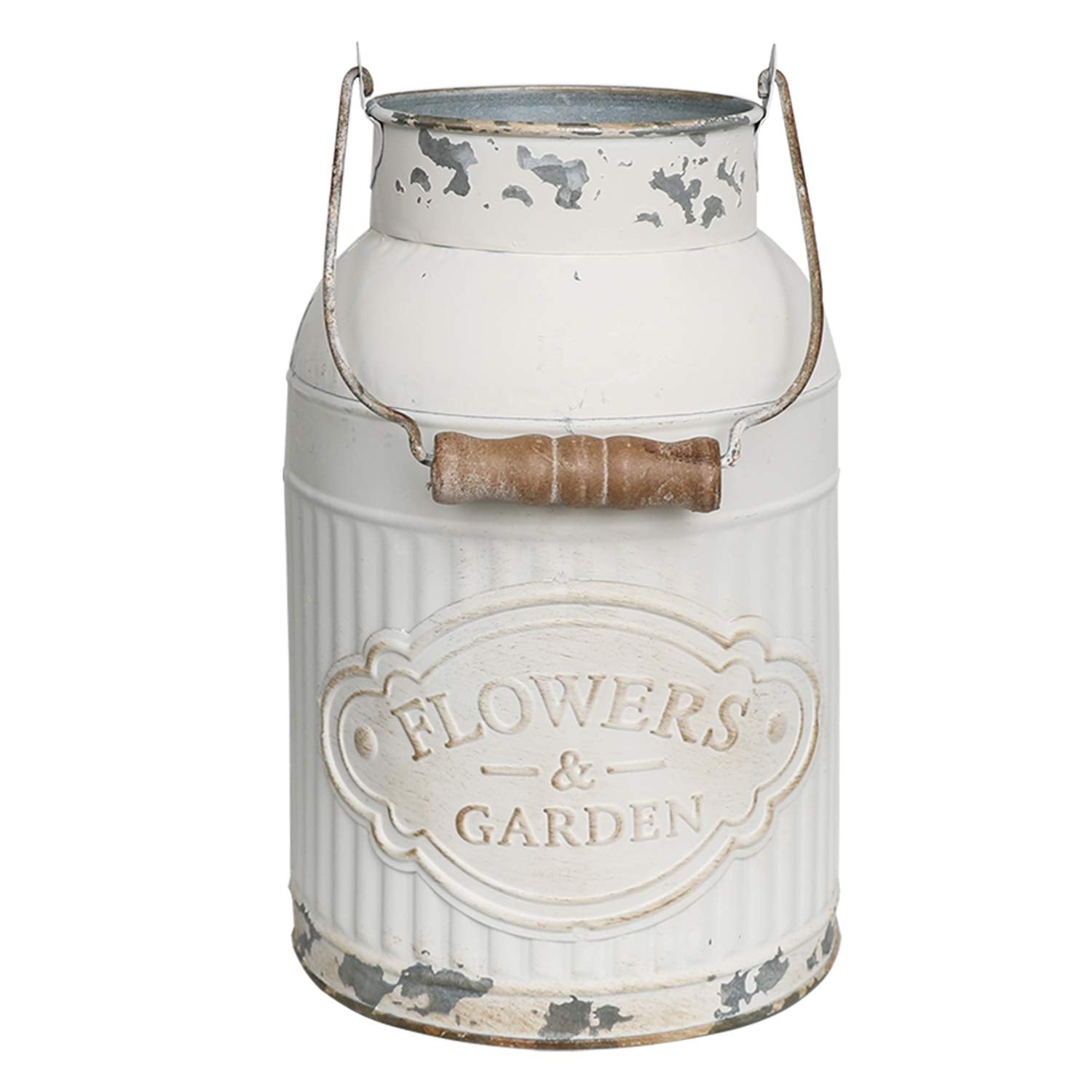 Yoillione Milk Jug Vase close-up with handle for rustic decor and artificial flowers.