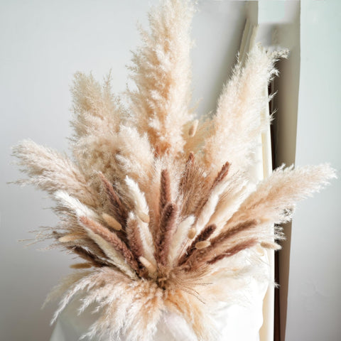 YOJOYI decorative tall pampas grass for floor vase adds chic boho beige charm.