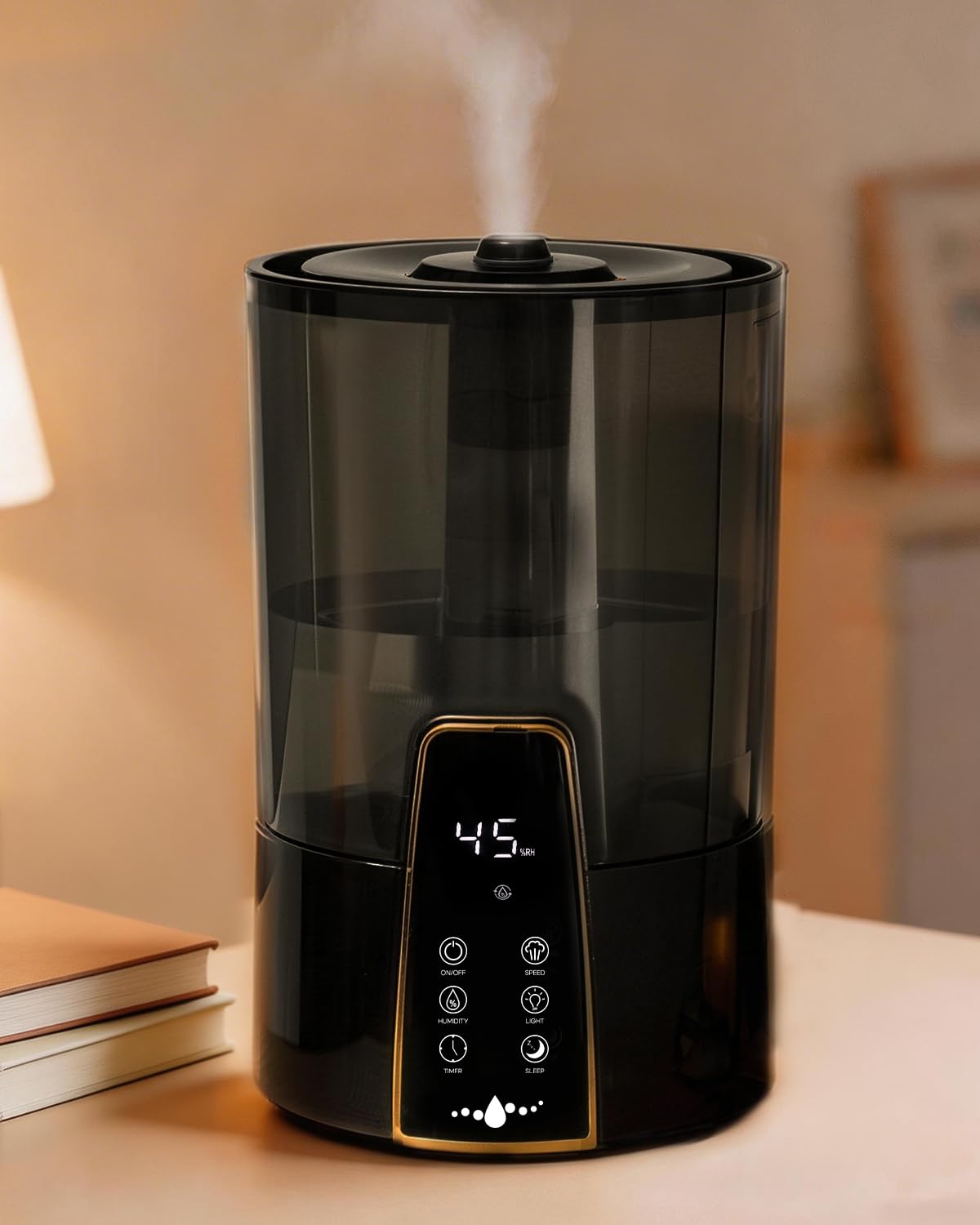 YOKEKON humidifier with top-fill design for easy refills.