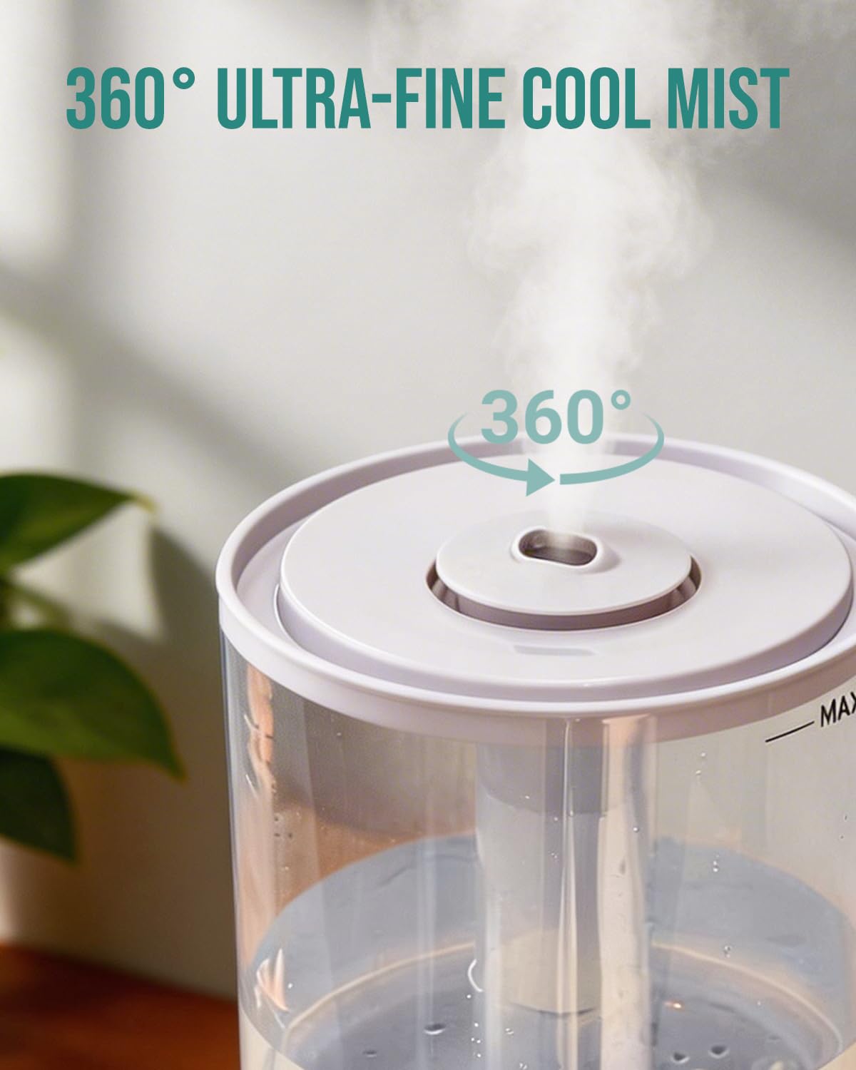 YOKEKON humidifier safety shut-off guiding secure operation.