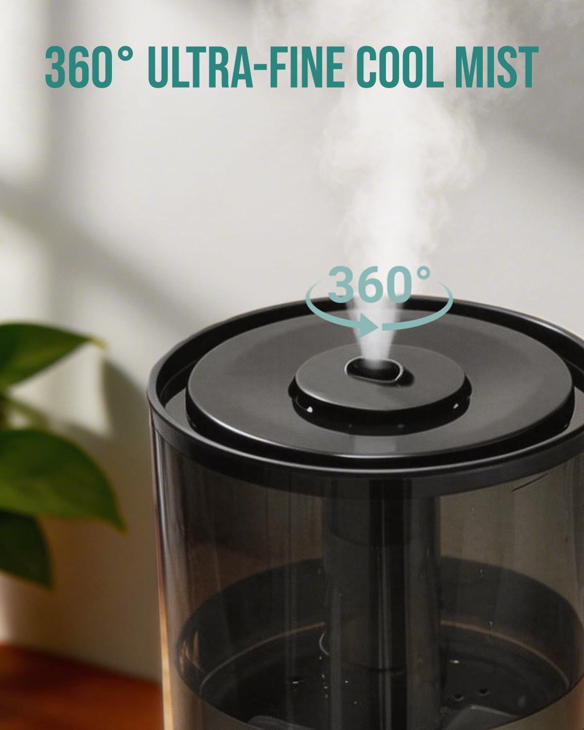 YOKEKON humidifier sleep mode and timer for peaceful use.