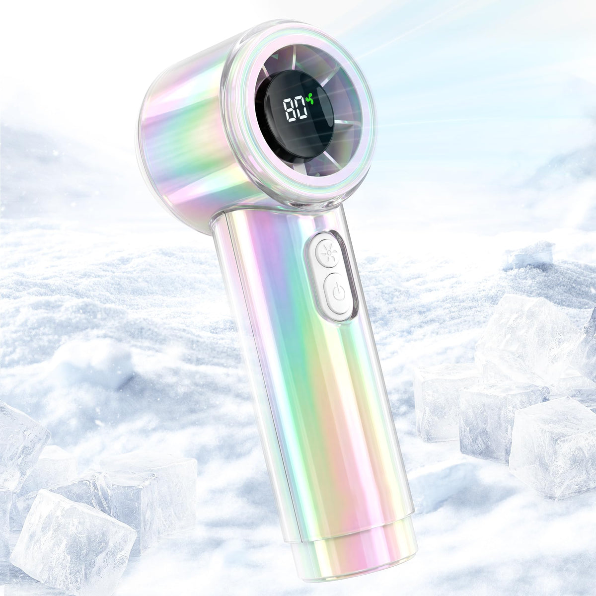 Yoldcew rainbow flow design with color-shifting glow for stylish outdoor cooling