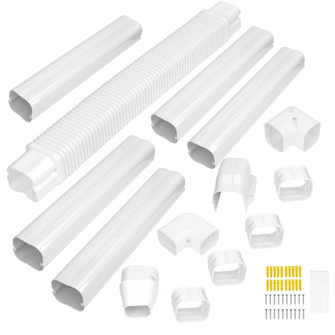 YoleShy air conditioning line cover on wall showing neat, integrated appearance.